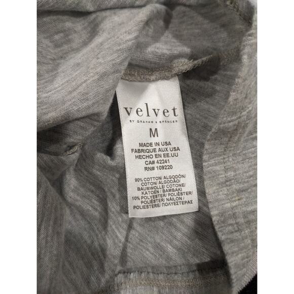 Velvet Graham Heather Grey Salome Cotton Vintage Slub Dress Medium - Picture 8 of 9